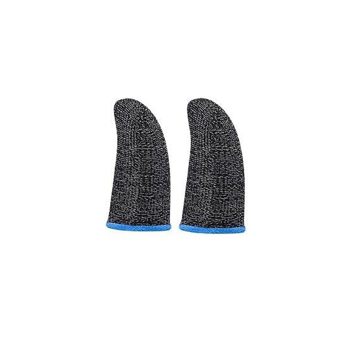 E-sport ujjkesztyű, 2 darab, ezüst/kék, 45x25mm, izzadásgátló