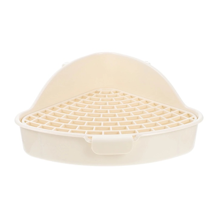 Litiere pentru iepuri, set, material PP, design cu plasa, usor de curatat, 30x20x15cm