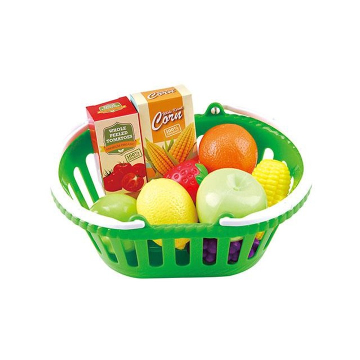 Playgo: Gyümölcskészlet kosárban 13db-os