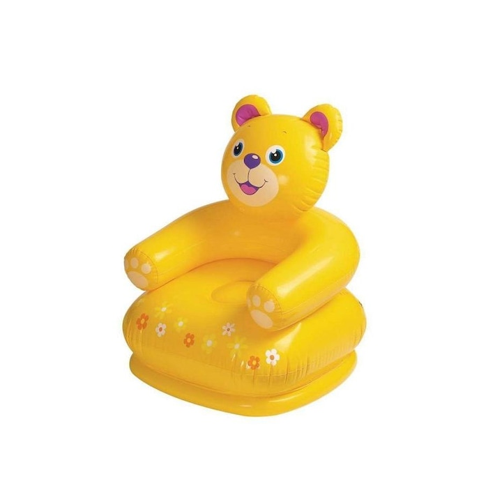 Felfújható sárga maci gyermekfotel
