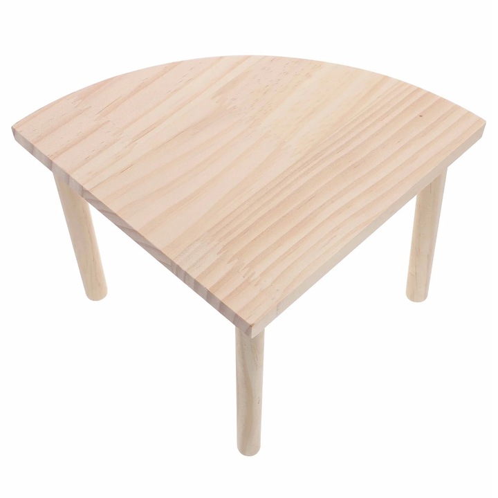 Platforma din lemn pentru hamster, 17x17x16.5cm, loc de joaca pentru animale mici