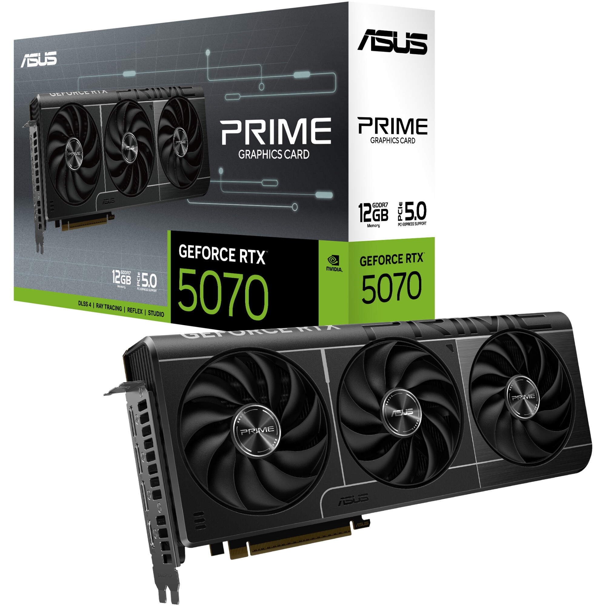 Placa video ASUS PRIME GeForce RTX™ 5070, 12GB GDDR7, 192-bit