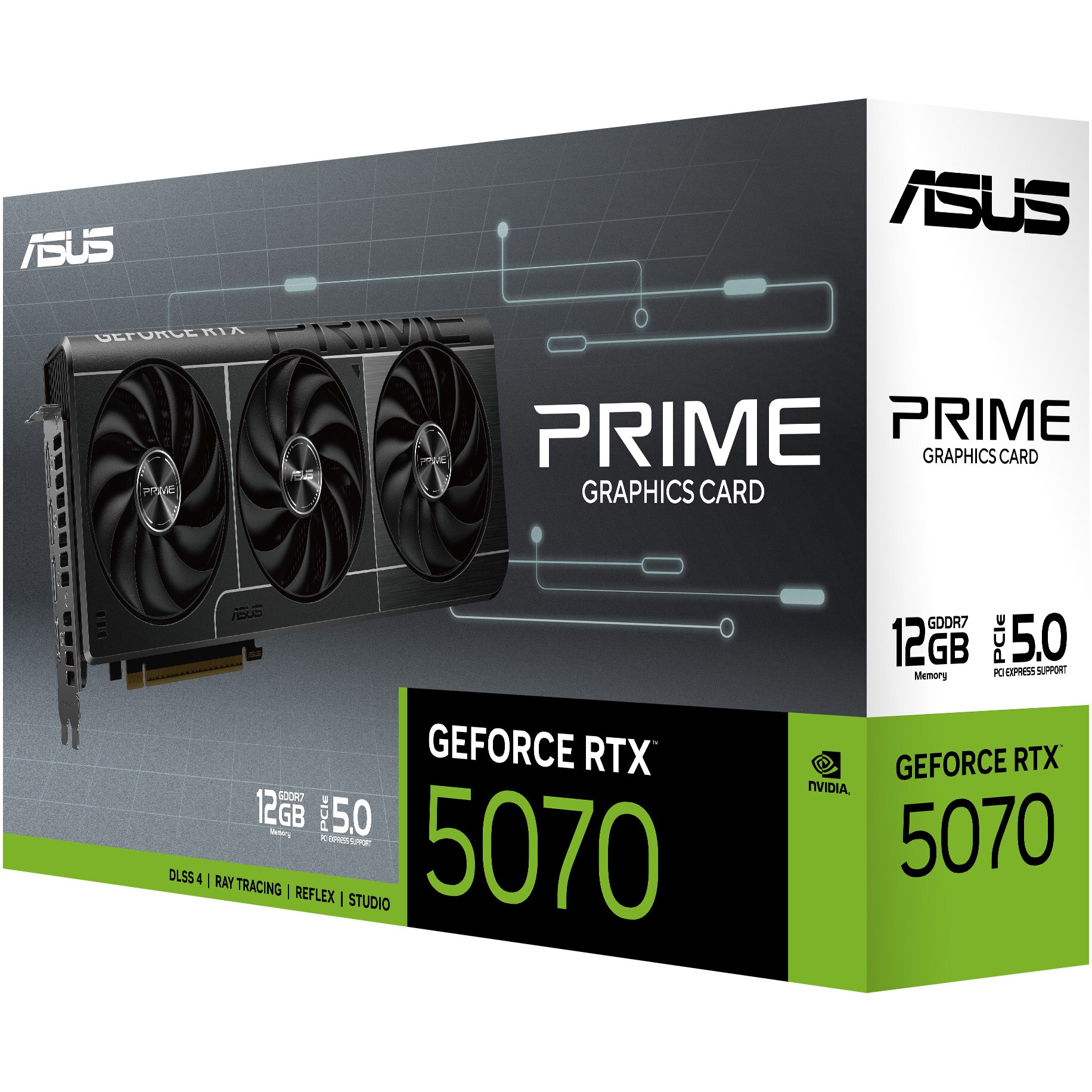 Placa video ASUS PRIME GeForce RTX™ 5070, 12GB GDDR7, 192-bit