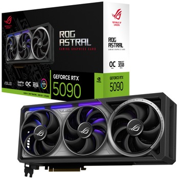 Placa video ASUS ROG Astral GeForce RTX™ 5090 OC Edition, 32GB GDDR7, 512-bit Placa video ASUS ROG Astral GeForce RTX™ 5090 OC Edition, 32GB GDDR7, 512-bit