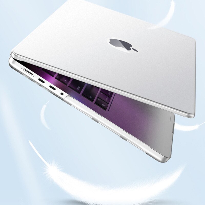 Carcasa de protectie, Pentru MacBook 13.6 Air M2/M3 (A2681/A3113), carcasa de protectie pentru computer, Fudisenn®, carcasa rigida cu suport invizibil, mata, gol in jos, negru
