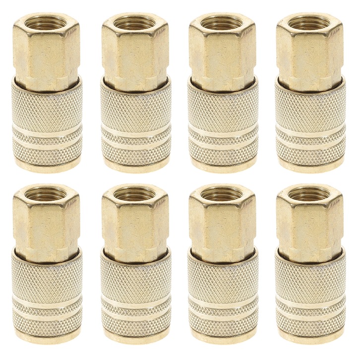 Set 10 fitinguri furtun aer YANYXR, rapid, aurii, 5x2.2x2.2cm