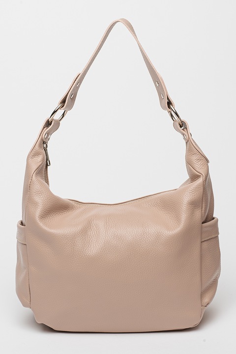 Chiara Canotti, Geanta din piele cu bareta de umar detasabila, Roz prafuit