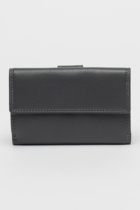 Chiara Canotti, Portofel din piele cu clapa, Gri inchis