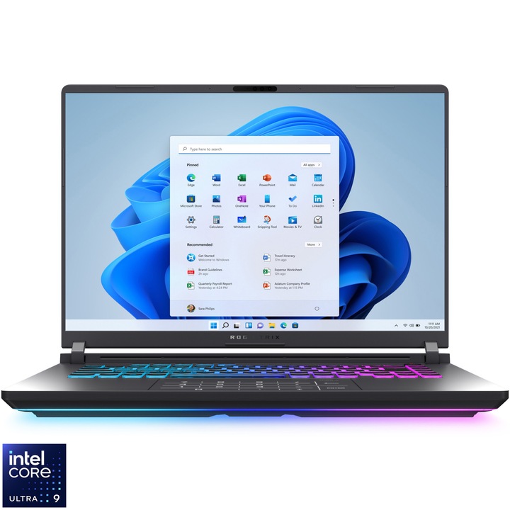 ASUS ROG Strix G16 G615LW Játékos Laptop Intel Core Ultra 9 275HX processzorral, akár 5,4 GHz-ig, 16", 2,5K WQXGA, 240Hz, G-Sync, 32 GB DDR5, 1 TB SSD, NVIDIA GeForce RTX 5080 16 GB GDDR7, Windows 11 Pro, Eclipse Gray