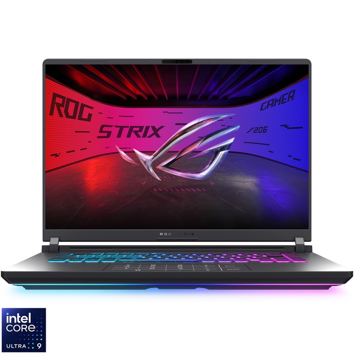 ASUS ROG Strix G16 G615LW Gaming laptop Intel® Core™ Ultra 9 275HX processzorral, akár 5,4 GHz-ig, 16", 2,5K WQXGA, 240Hz, G-Sync, 32 GB DDR5, 2 TB SSD, NVIDIA® GeForce RTX™ 5080 16 GB GDDR7, No OS, Szürke