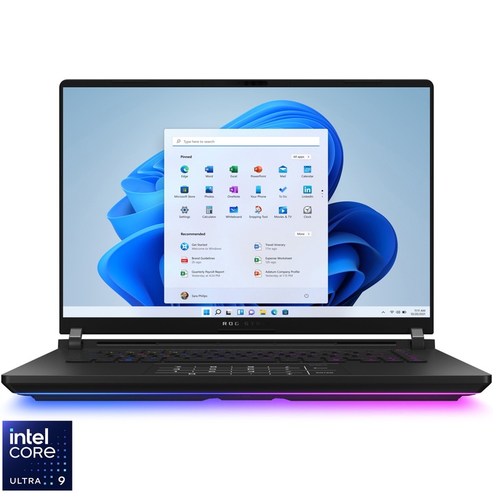 ASUS ROG Strix SCAR 16 G635LX Játékos Laptop Intel® Core™ Ultra 9 275HX processzorral, akár 5,4 GHz-ig, 16", 2,5K WQXGA, Mini LED, 240Hz, G-Sync, 64GB DDR5, 2TB SSD, NVIDIA® GeForce RTX™ 5090 24GB GDDR7, Windows 11 Pro, Fekete