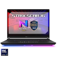 Laptop Gaming ASUS ROG Strix SCAR 16 G635LX cu procesor Intel Core Ultra 9 275HX pana la 5.4GHz, 16", 2.5K WQXGA, Mini LED, 240Hz, G-Sync, 64GB DDR5, 2TB SSD, NVIDIA GeForce RTX 5090 24GB GDDR7, Windows 11 Pro, Off Black