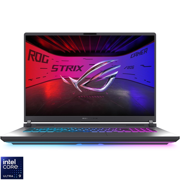 Laptop Gaming ASUS ROG Strix G18 G815LW cu procesor Intel® Core™ Ultra 9 275HX pana la 5.4GHz, 18", 2.5K WQXGA, 240Hz, G-Sync, 32GB DDR5, 1TB SSD, NVIDIA® GeForce RTX™ 5080 16GB GDDR7, No OS, Eclipse Gray