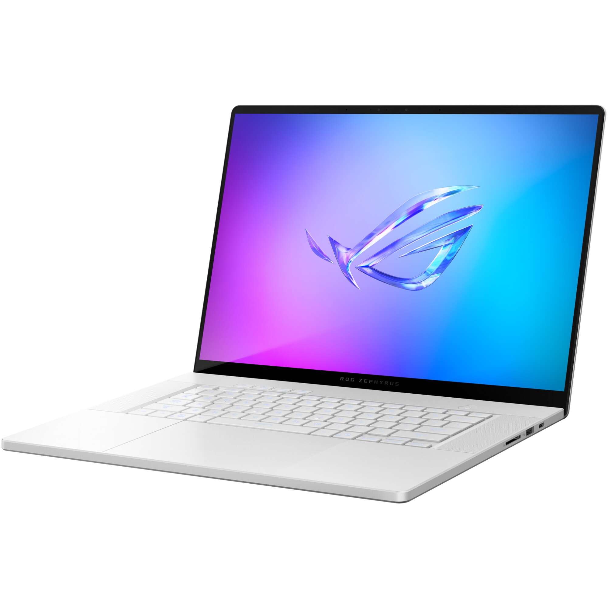Laptop Gaming ASUS ROG Zephyrus G16 GU605CX cu procesor Intel® Core™ Ultra 9 285H pana la 5.4GHz, 16", 2.5K WQXGA, OLED, 240Hz, G-Sync, 64GB LPDDR5X, 2TB SSD, NVIDIA® GeForce RTX™ 5090 24GB GDDR7, No OS, Platinum White