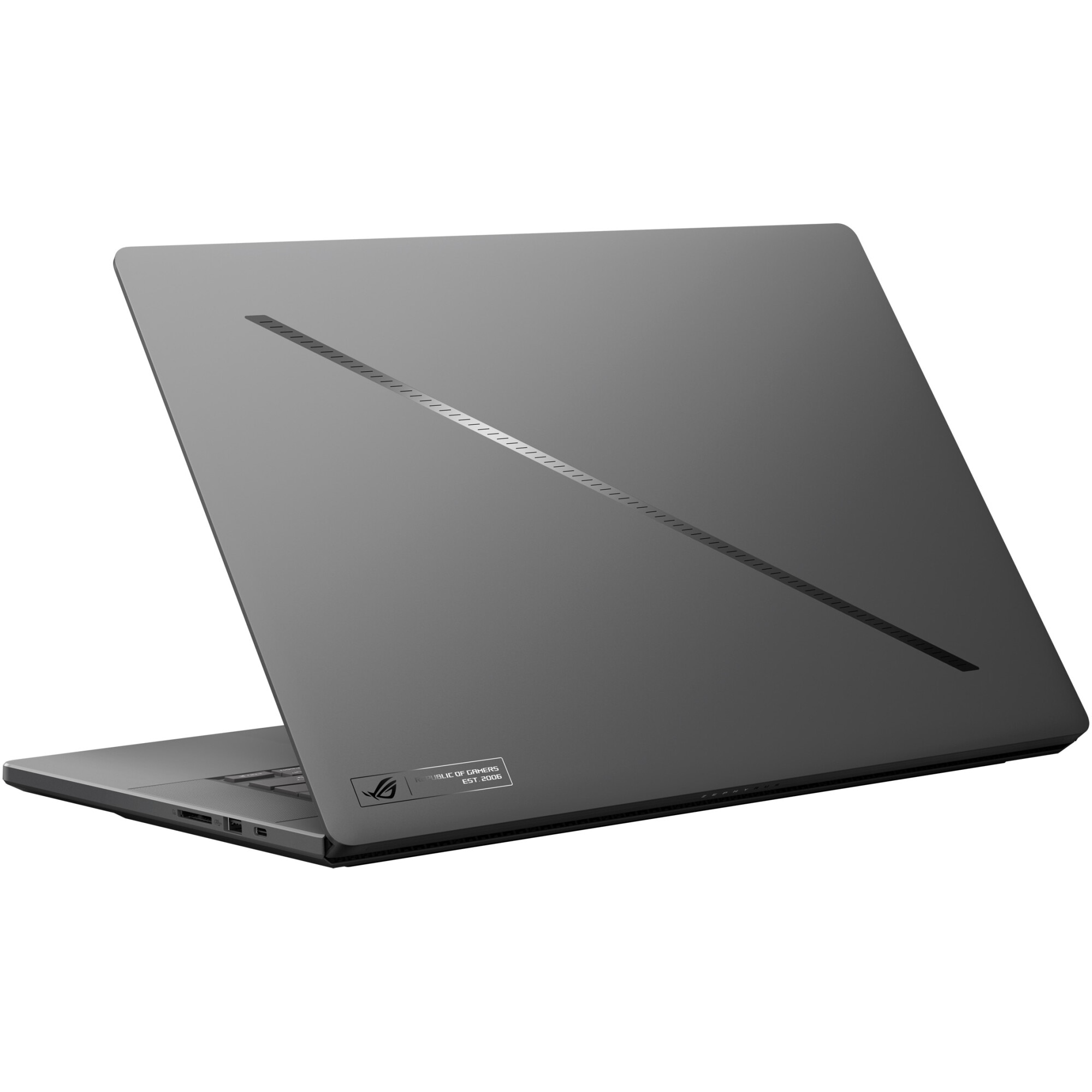 Laptop Gaming ASUS ROG Zephyrus G16 GU605CX cu procesor Intel® Core™ Ultra 9 285H pana la 5.4GHz, 16", 2.5K WQXGA, OLED, 240Hz, G-Sync, 64GB LPDDR5X, 1TB SSD, NVIDIA® GeForce RTX™ 5090 24GB GDDR7, No OS, Eclipse Gray