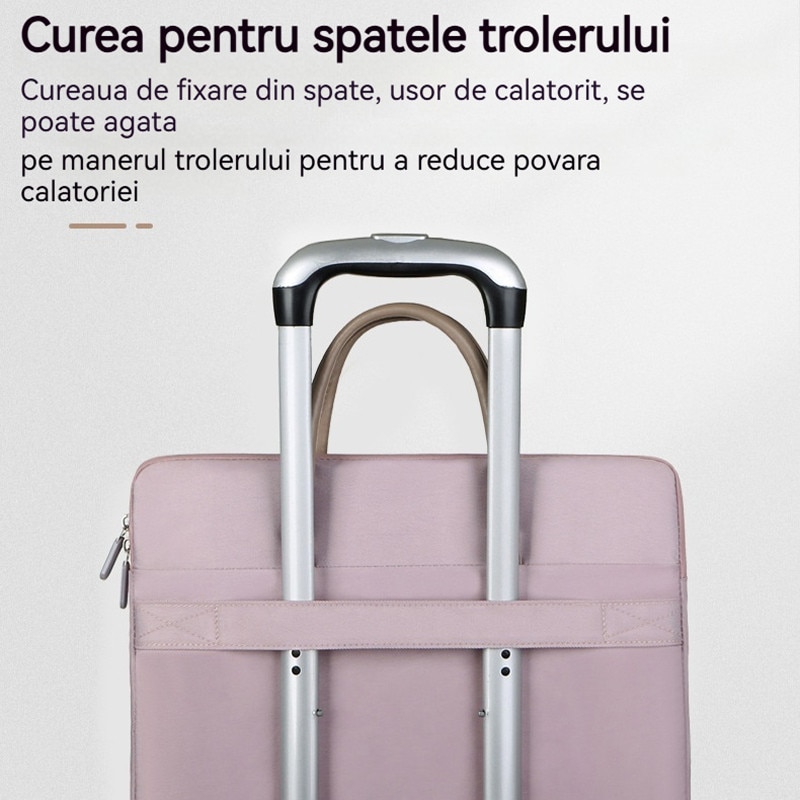 Geanta laptop portabila Fudisenn®, 15'', 15.6'' inch, pentru notebook, ultrabook, captusit interior cu microfibra, Tampa de bumbac perlat ingrosat, impermeabila, compatibila Macbook Pro, Air, Gri