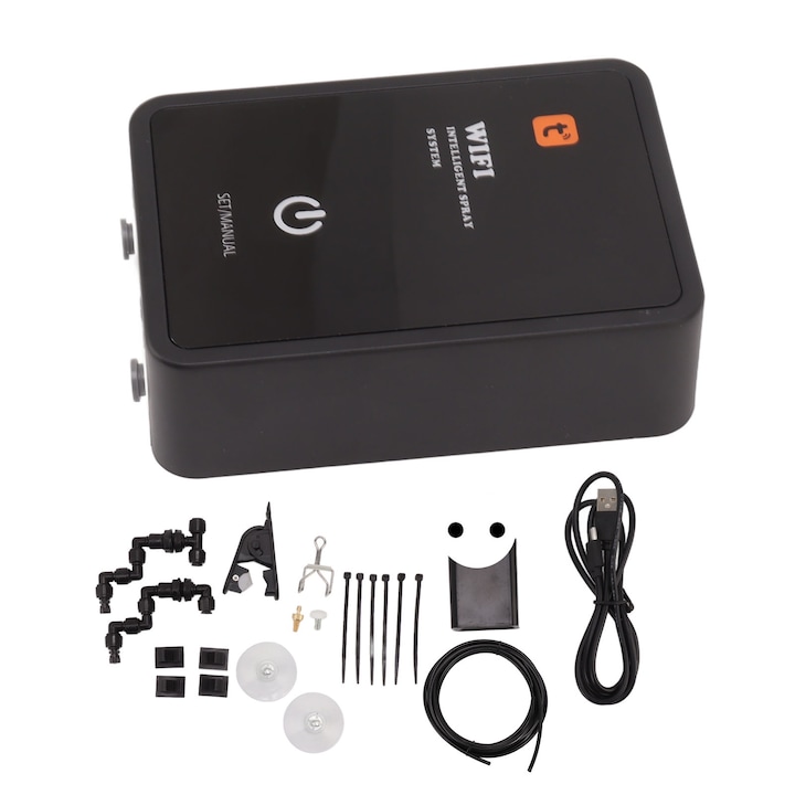 Umidificator Jormftte din lemn, 300ml, cu oprire automata, 7 lumini LED, 100-240V