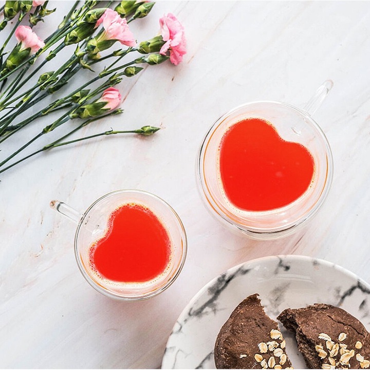 Set 2 pahare termice cu fund dublu SERCE SZK18, ECARLA