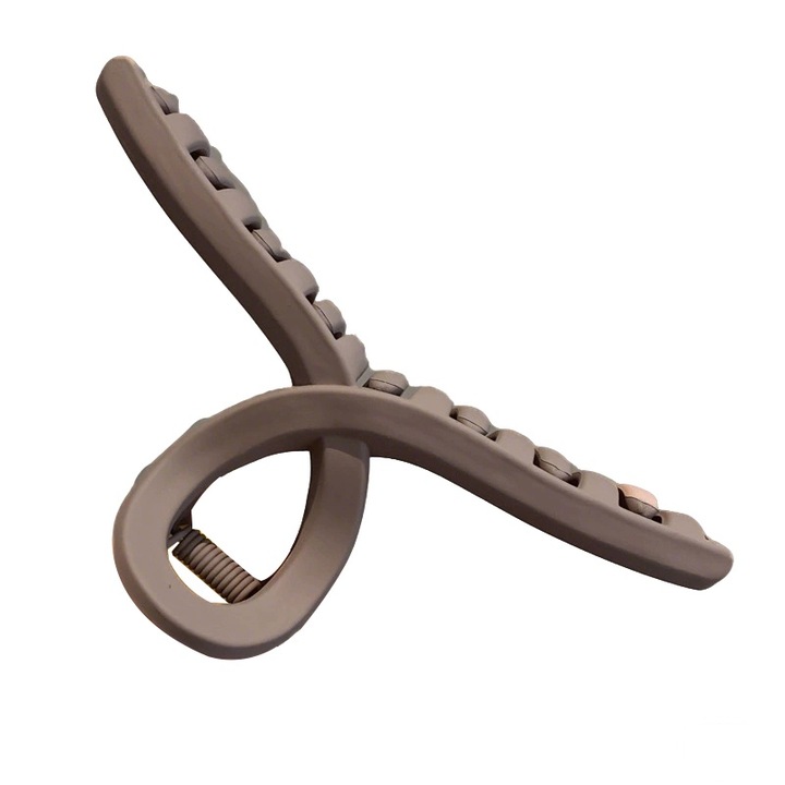 Hajcsat, akril, kávé színű, elegáns és puha modell