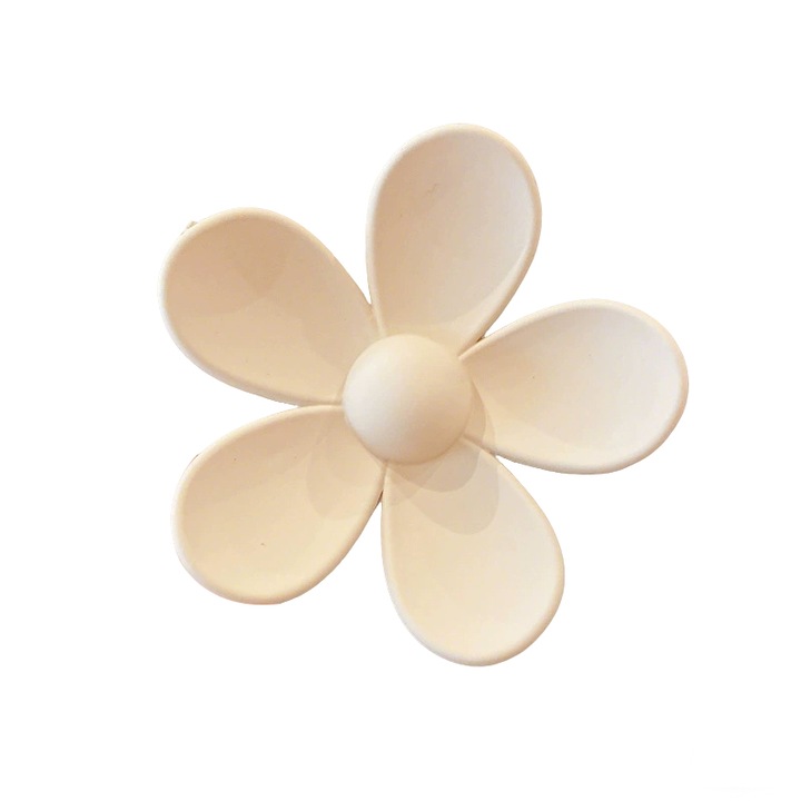 Hajcsat, akril, bézs, virágmintás