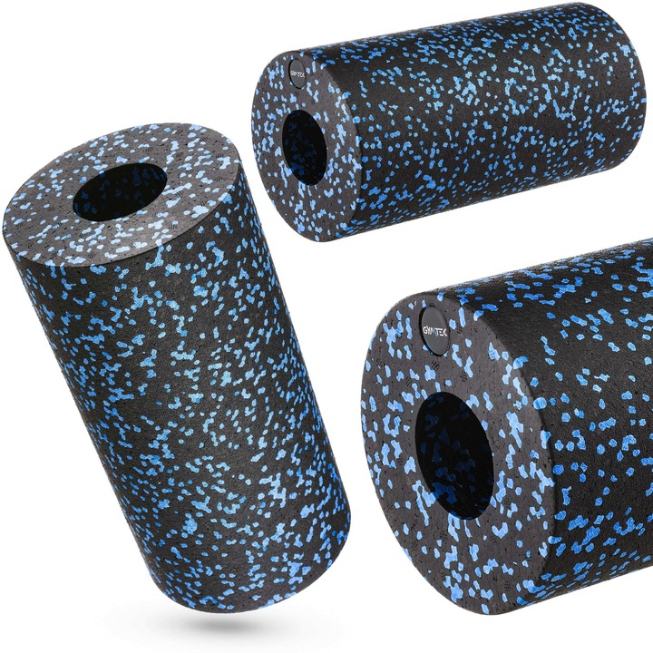 Rola de masaj EPP Gymtek, 29,5x15cm, rezistent la deformatii, albastru