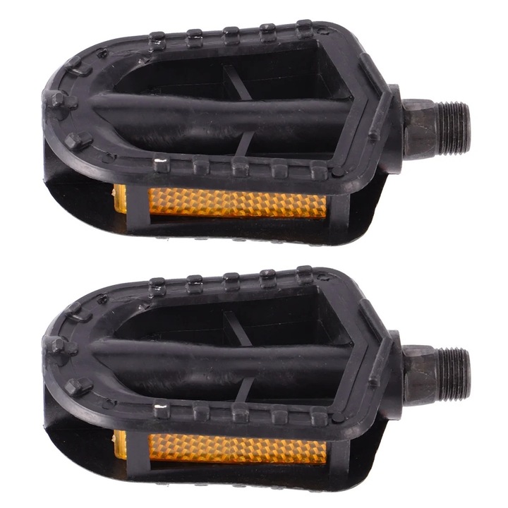 Pedale bicicleta, negru, 10.7x6.5x2.4cm, set 1 pereche, design anti-derapant
