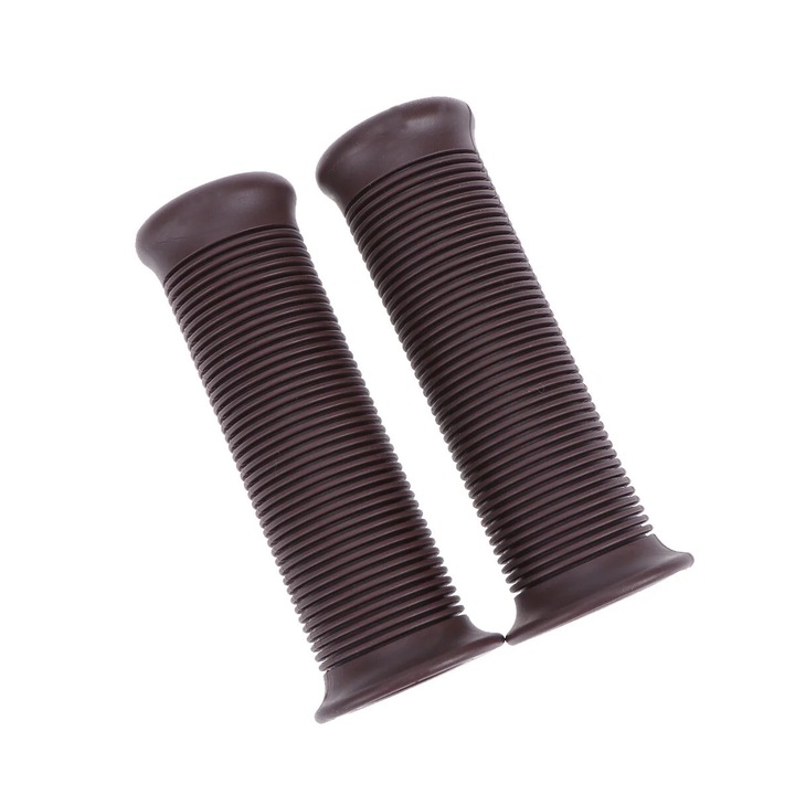 Manere bicicleta set, TPU, antiderapante, maro inchis, 12.4x4.2x3.6cm