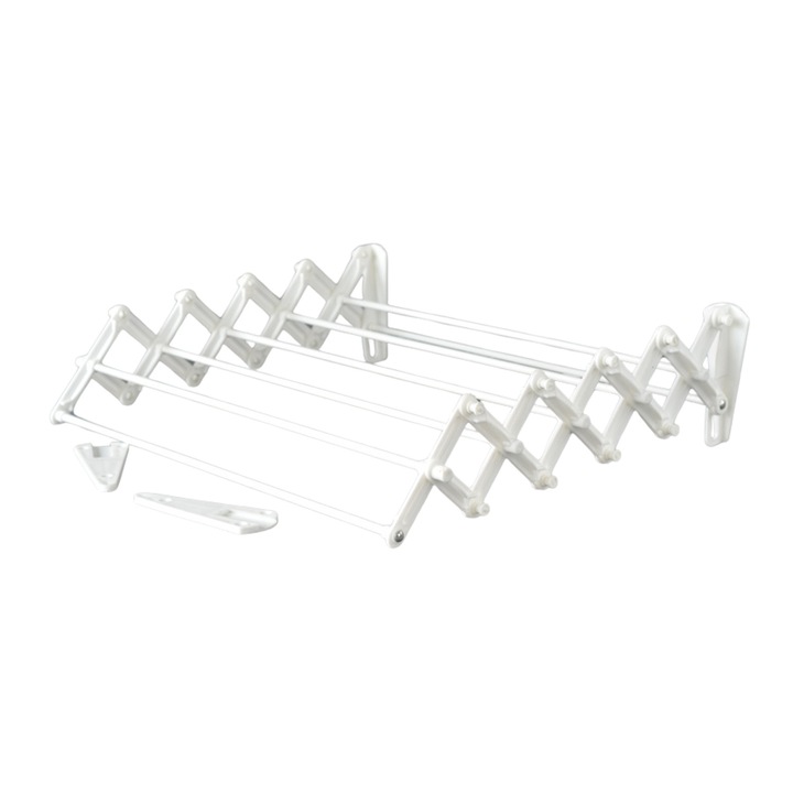 ABJ fürdőszobai ruhaszárító, falra szerelhető, 100 cm, fehér