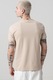 Champion, Tricou din material pique cu model uni, Bej