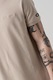 Champion, Tricou din material pique cu model uni, Bej