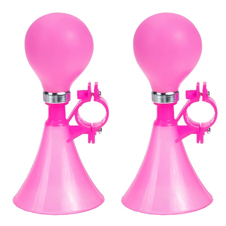 Sonerie bicicleta din plastic, set 2 bucati, sunet clar, pentru ciclism