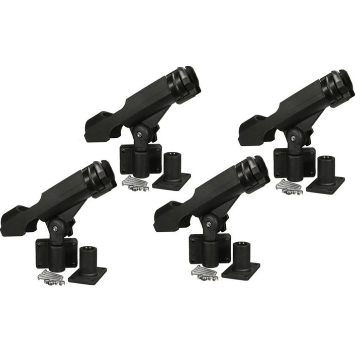 Suport pentru undite, set de 4, ajustabil, nylon si otel inoxidabil, 23.5x14x3cm