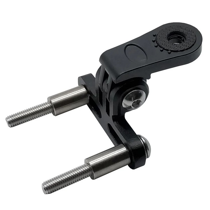 Suport pentru far bicicleta, negru, 6x3x5cm, din aliaj de aluminiu si plastic