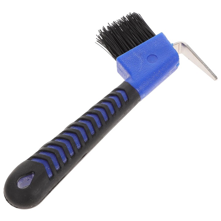 Perie si cleste pentru copitele cailor, combinatie, nylon, 17x8x2cm, culoare aleatorie