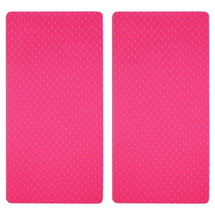 Saltea antrenament, roz, TPE, 34x17x1cm, antiderapant, pentru yoga si Pilates