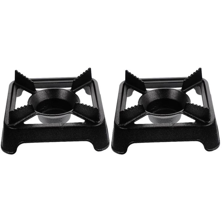 Arzator alcool fonta, negru, 20x18x9cm, portabil, rezistent la temperaturi inalte