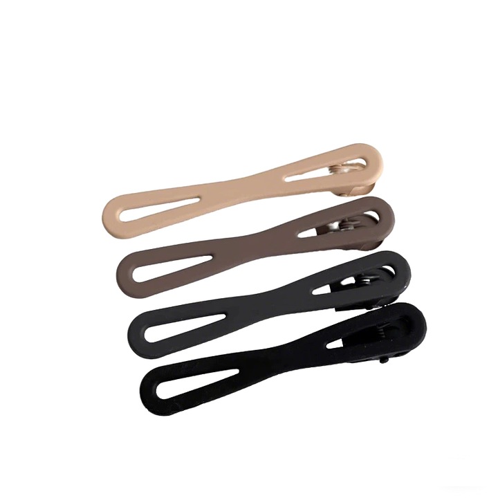 Minimalista hajcsat, 4 darabos készlet, ötvözet, többszínű