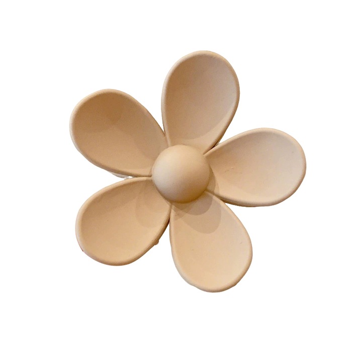 Hajcsat, akril, világosbarna színű, virágmintás