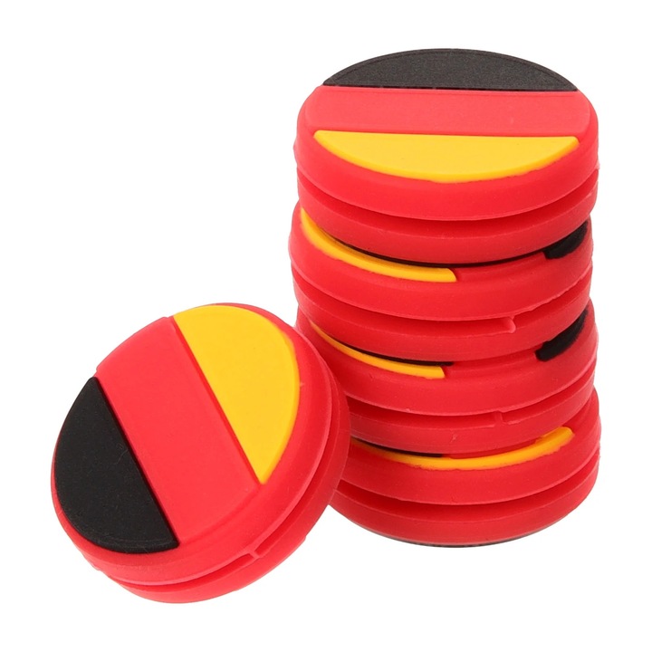 Set 5 Amortizoare vibratii racheta tenis, silicon, multicolor, 2.50x2.50x0.50cm