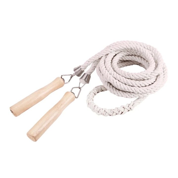 Corzi sarituri, lungime 500x1x1cm, alb, set pentru grup