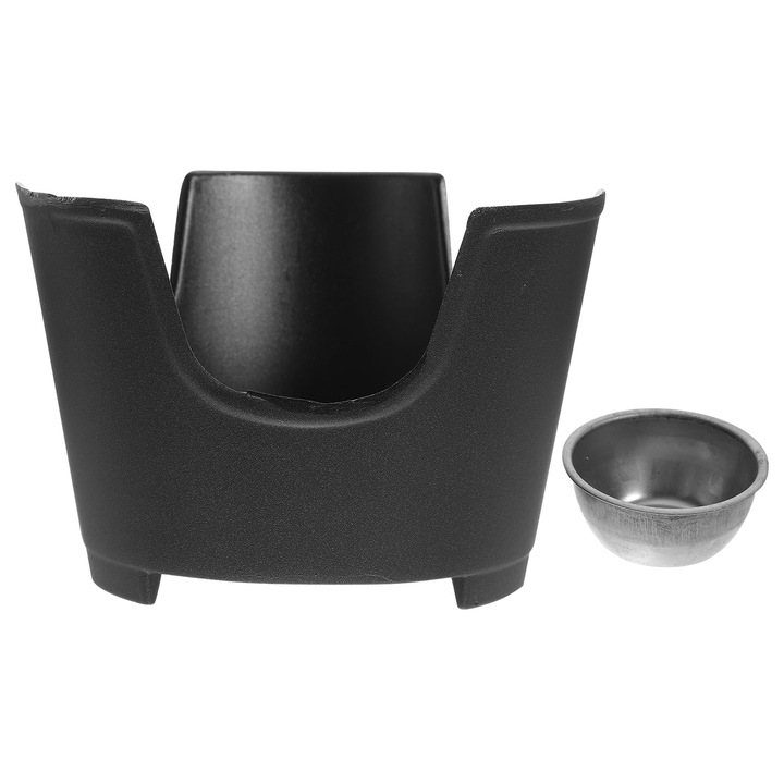 Arzator alcool aluminiu compact negru 13x10x9cm