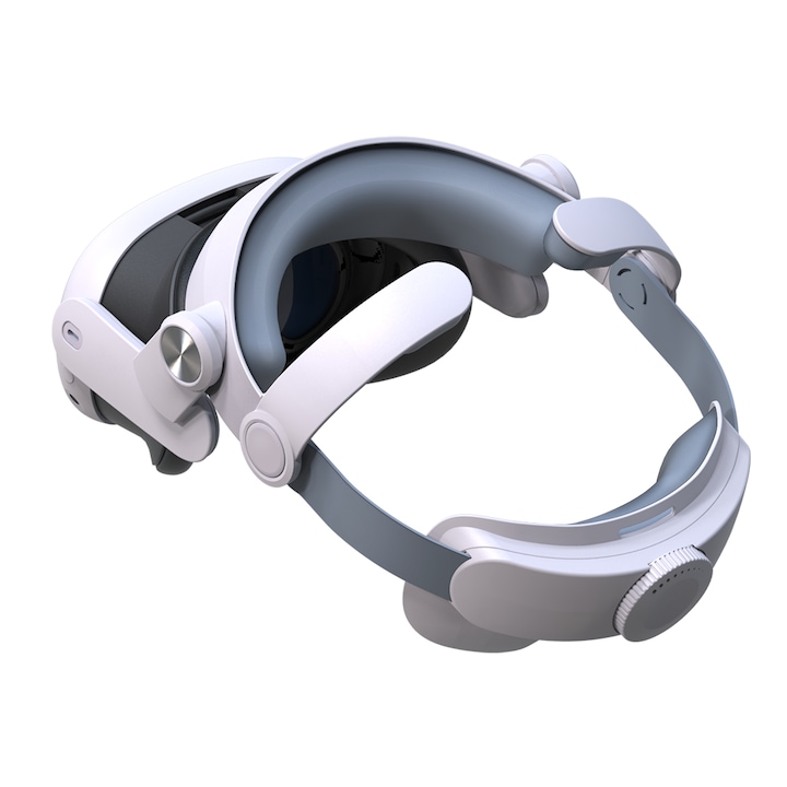 Meta Quest 3/Quest 3S-sel és Meta Quest 3/Quest 3S kiegészítőkkel kompatibilis fejpánt, Elite állítható cserepánt a fokozott kényelemért és a VR játékokban való elmerülésért.