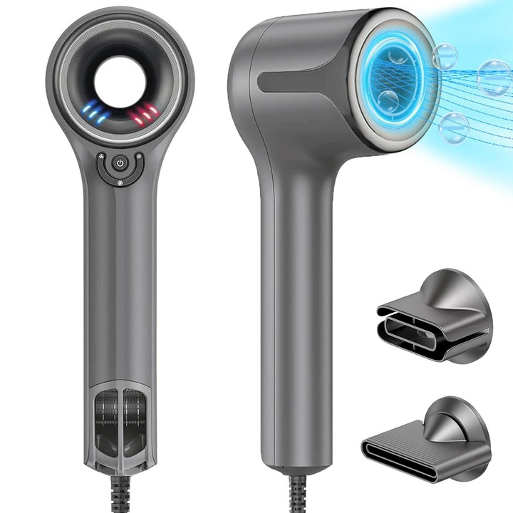 Professzionális hajszárító, BYONDSELF®, 1500 W, 110 000 fordulat/perc, 3 sebességfokozat, 4 hőmérséklet-beállítás, 3,3 m kábel, szürke