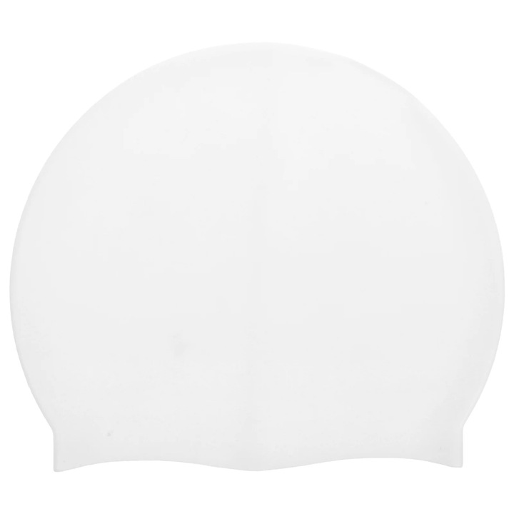 Casca de inot din silicon, alb, 19x22x1cm, design 3D, ecologic