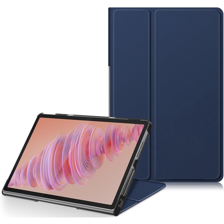 Husa pentru Lenovo Tab Plus (TB351FU) 11.5 inch 2024, Carcasa protectoare subtire cu suport si functie de trezire/dormire automata, Marinei