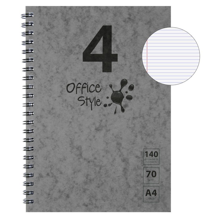 Szürke A4-es jegyzetfüzet 4 témával - 140f