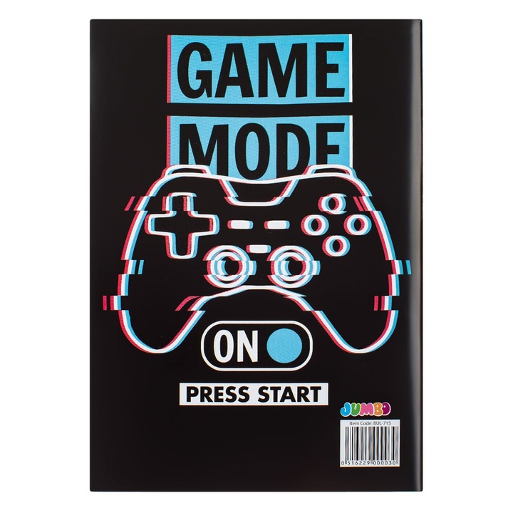 Caiet A5 Coperta Neagra Game Mode - 40F