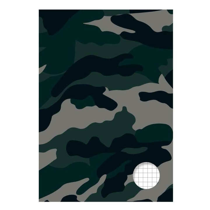 A5 matematikai jegyzetfüzet hadsereg borítója - 60F