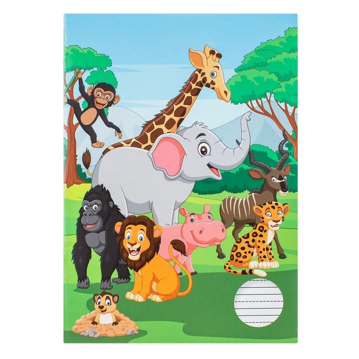 A5-ös notebook Jungle Animals borító - 20F