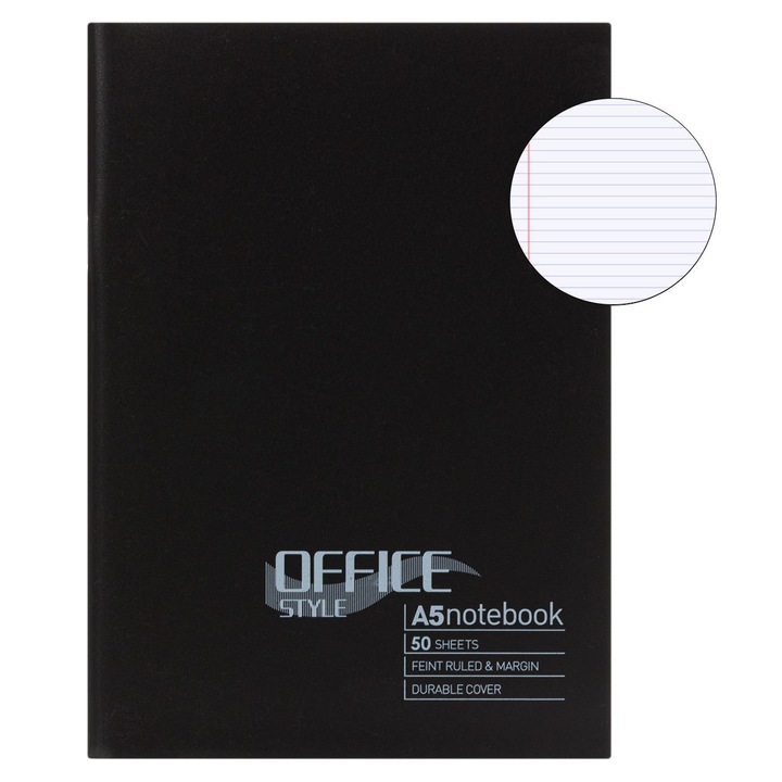 Тетрадка a5 с черна корица - 50 листа
